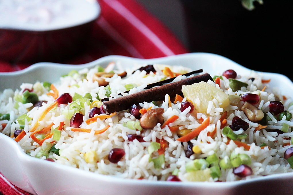 Kashmiri saffron pulao