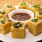 Squares of Gujarati dhokla